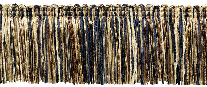 3" (7.5cm) Beautiful Chenille Straight-cut Brush Fringe Trim (Style# 0300CHNLB) | Sold By The Yard (36"/3 ft/0.9m)