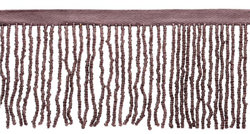 2 1/2" Handcrafted Seed Beaded Fringe Trim (Style# B40684-GL)