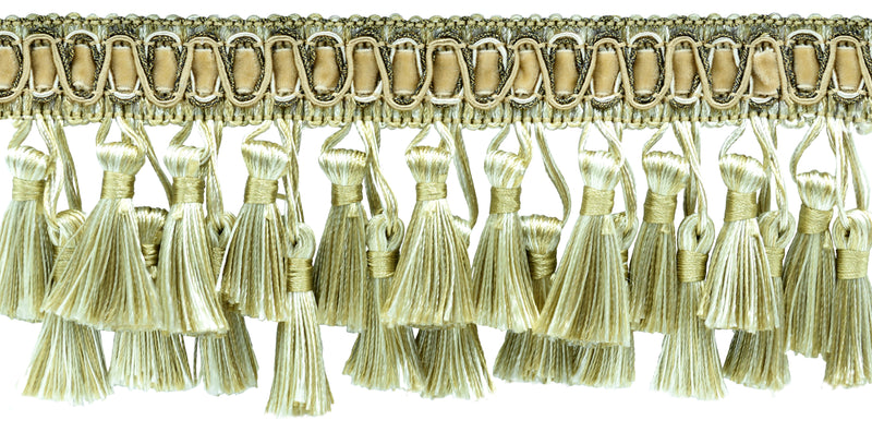 3" (7.5cm) Noblesse Collection Elaborate Two Tier Tassel Fringe Trim (Style# TFH3D)