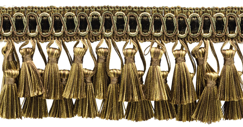 3" (7.5cm) Noblesse Collection Elaborate Two Tier Tassel Fringe Trim (Style# TFH3D)