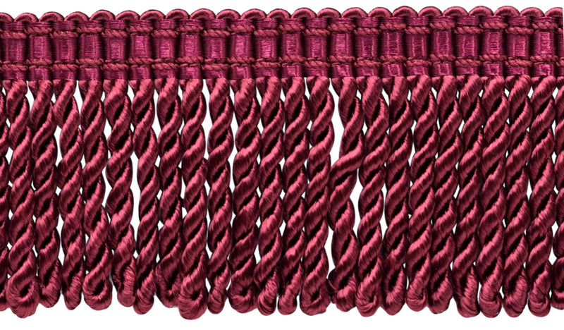 3" (7.5cm) Fancy Solid Woven Gimp Header Satiny Bullion Fringe Trim # BFS3WVN  |