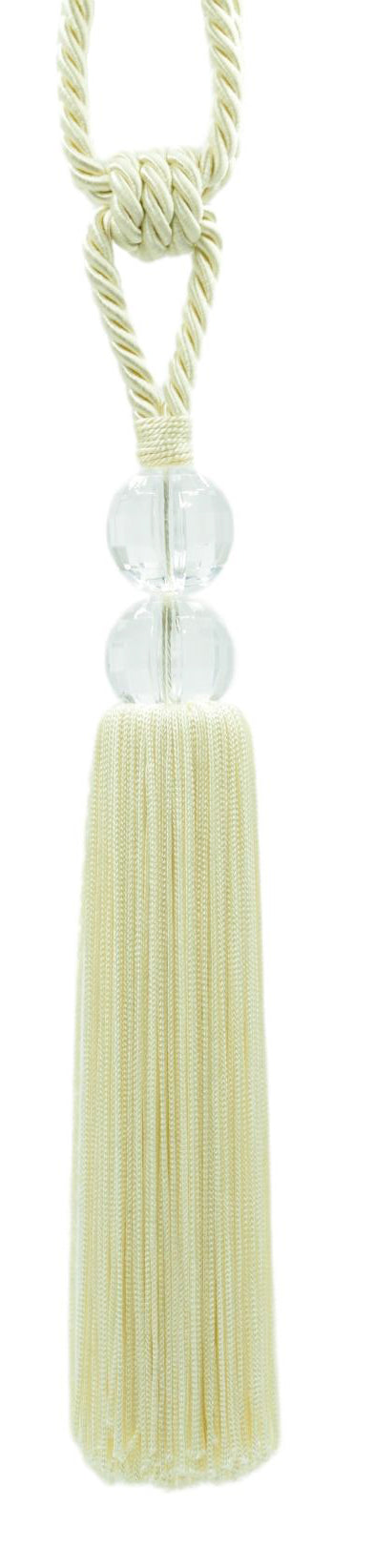 Elegant Acrylic Crystal Curtain & Drapery Tassel Tieback with Faceted Beads, Tassel Length 9" (22.5cm), Spread 35" (88.5cm) # TBCRYS9 |