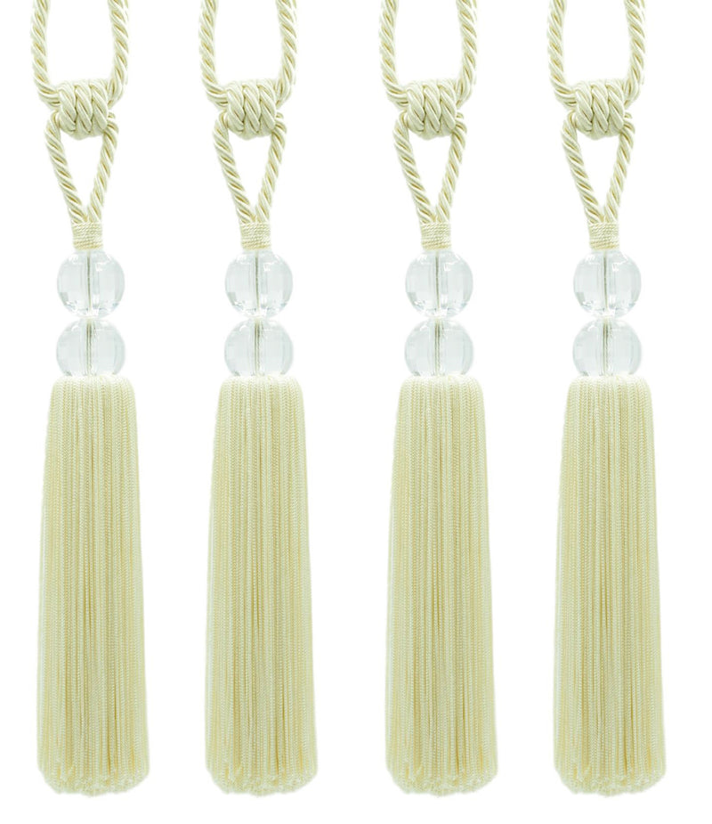 Elegant Acrylic Crystal Curtain & Drapery Tassel Tieback with Faceted Beads, Tassel Length 9" (22.5cm), Spread 35" (88.5cm) # TBCRYS9 |